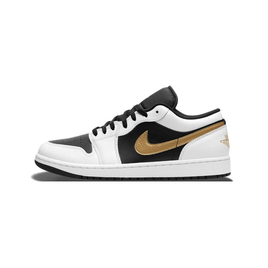 JORDAN 1 LOW "BLACK METALLIC GOLD"